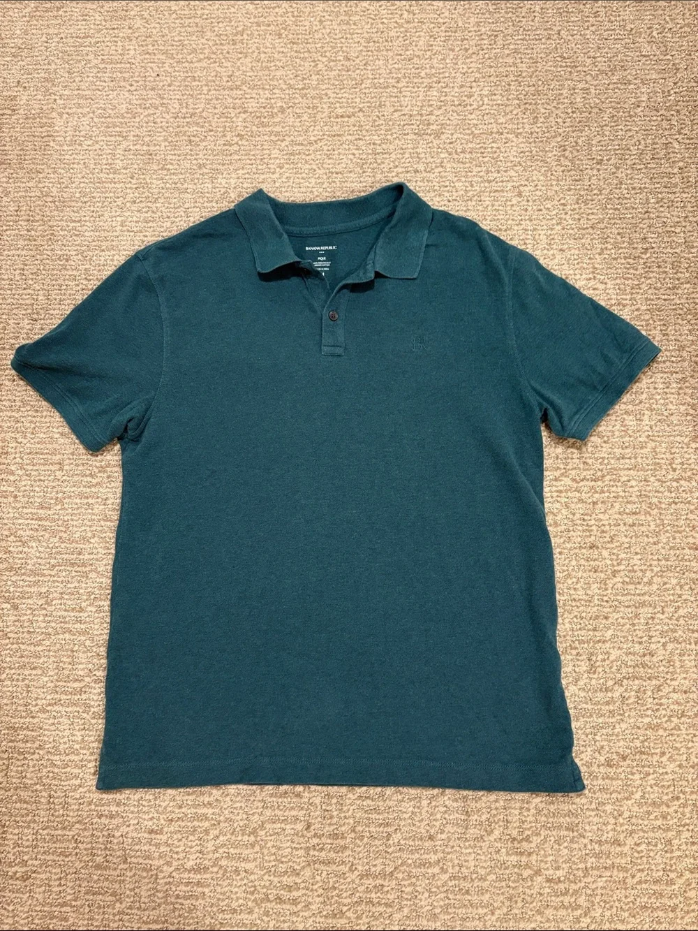 Banana Republic Dark Teal Short-Sleeve Polo